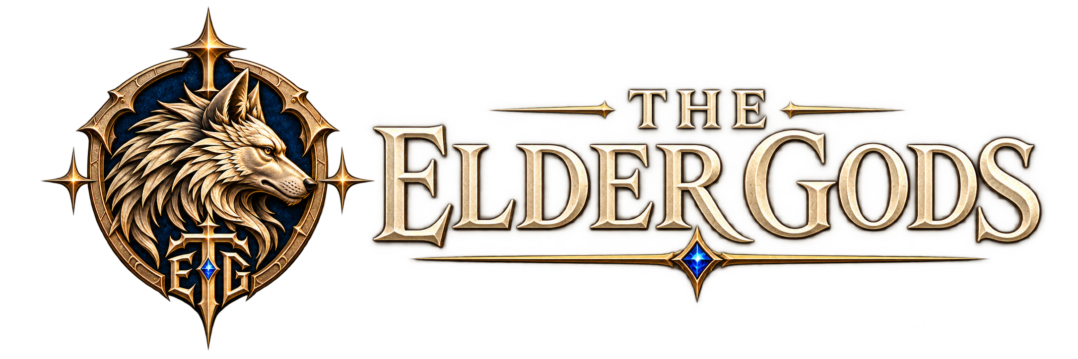 The Elder Gods horizontal wolf logo